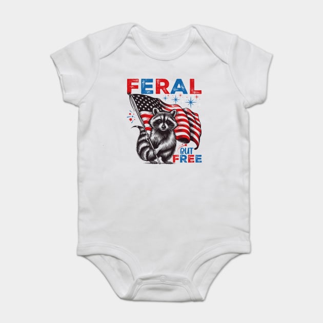 Feral But Free Baby Bodysuit by JessArty